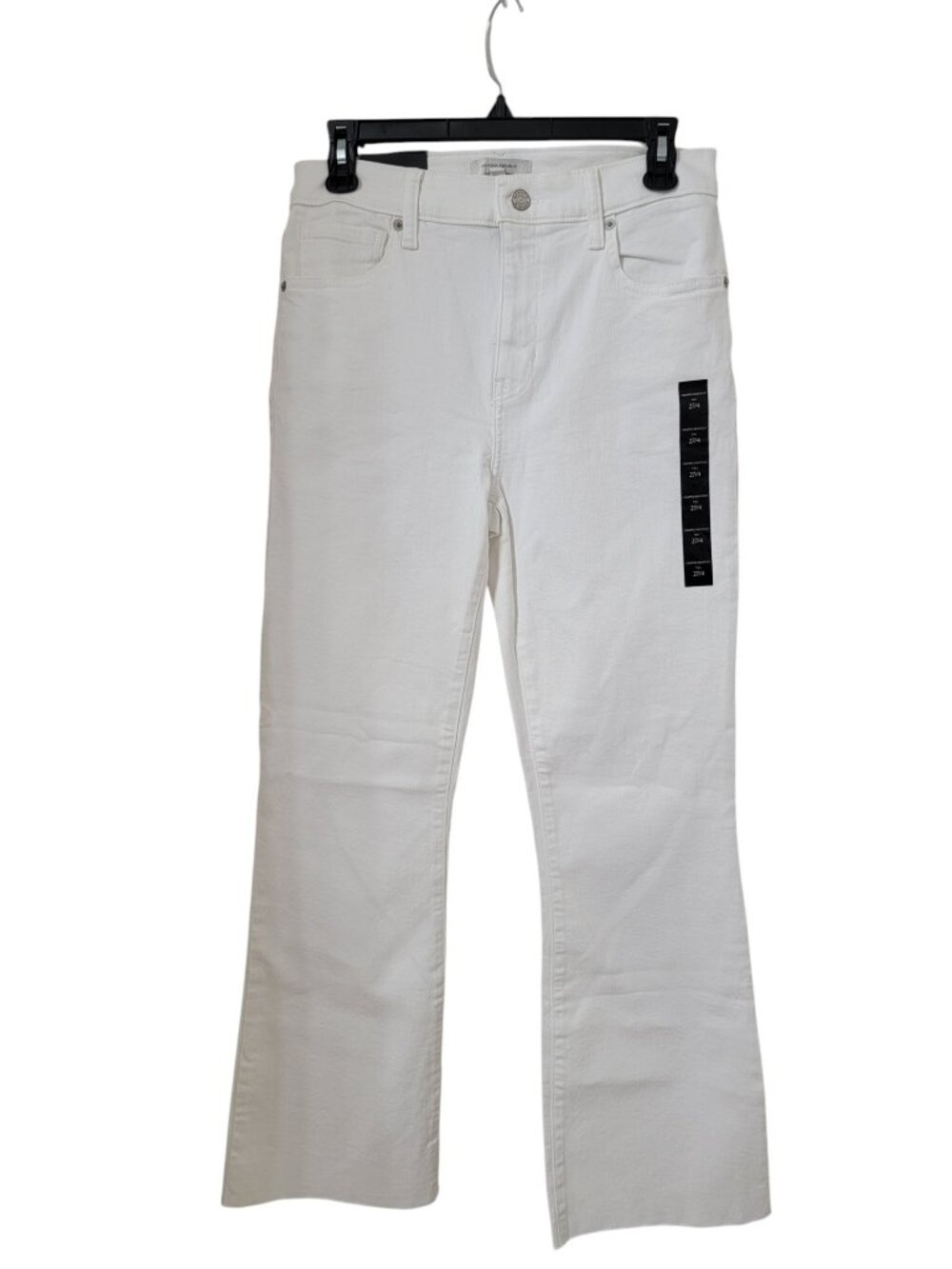 Banana Republic Size 27/4 Tall White Vintage Stretch Cropped Bootcut Jeans, NEW